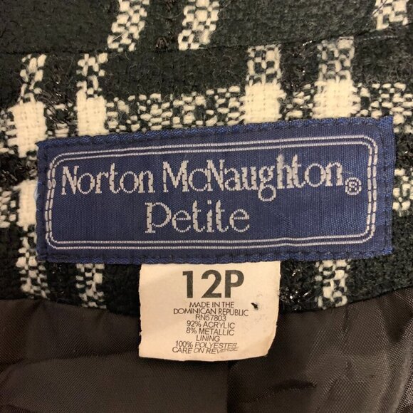 Norton McNaughton Blazer Plaid 90s Preppy Office Business Causal Womens SZ 12P - Picture 5 of 11